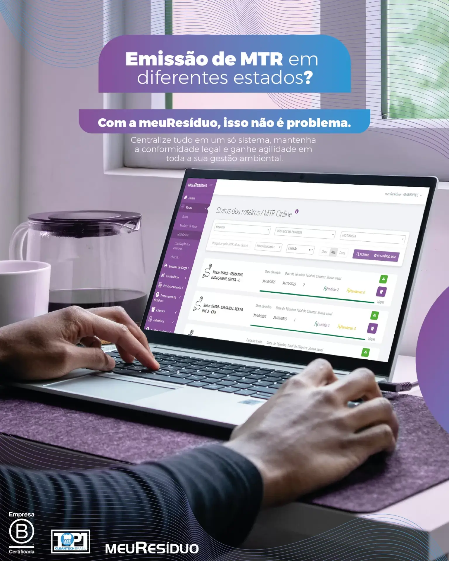 Emissão de MTR em mais de um estado não é problema com a meuResíduo