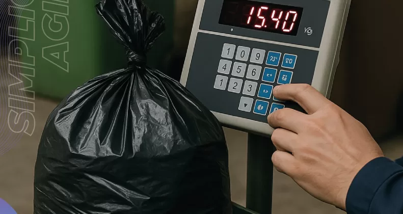 Controle das pesagens internas de resíduos