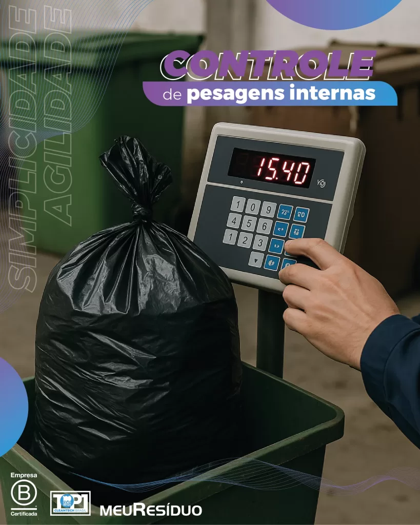 Controle das pesagens internas de resíduos