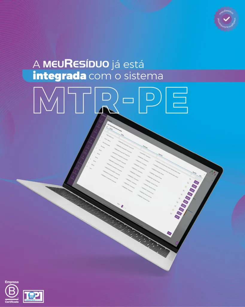 A meuResíduo já está integrada ao MTR-PE